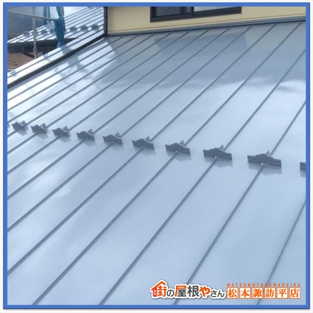 松本市屋根遮熱塗装　完工